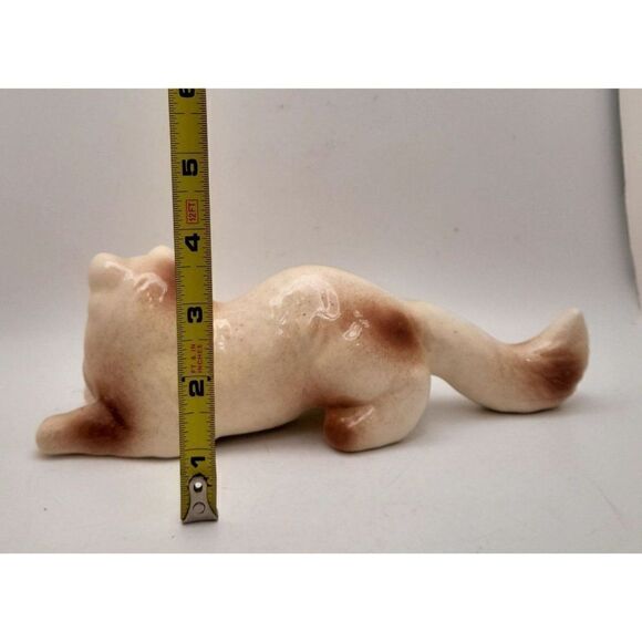 VTG Large Green Eyed Ceramic Cat Figurine - SCUFFED EAR - Nita's Ceramics Ozarks - Picture 4 of 6